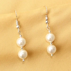 White Pearl Earrings 2
